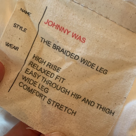 Johnny Was The Braided high rise relaxed fit easy through hip wide leg pants - Picture 12 of 15